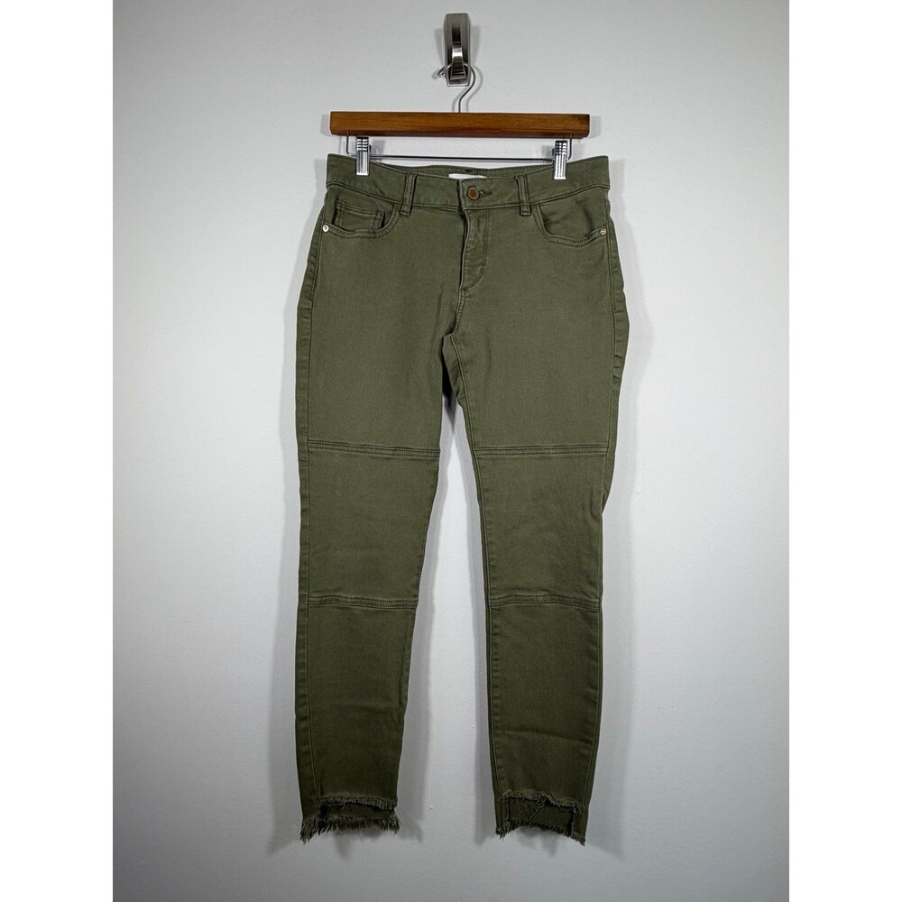 DL1961 Margaux Instasculpt Olive Green Ankle Skinny Jeans 28